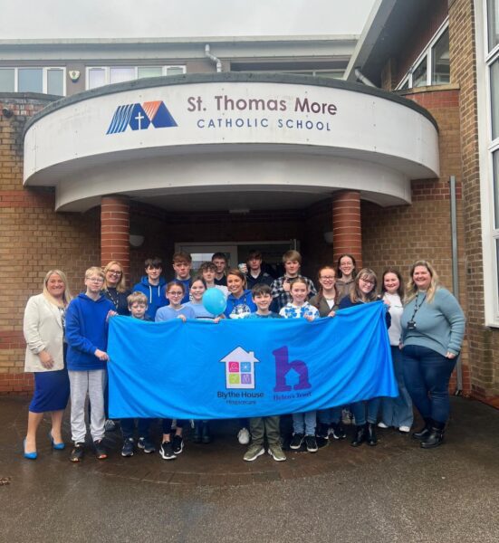 Pupils At St Thomas More Kelly Collinge Is At The Front In The Centre