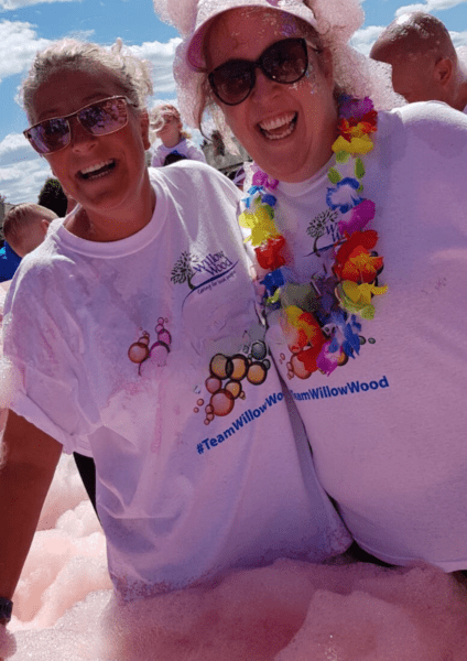 St Margaret's Staff Taking Part In A Previous Foam Fun Run For Willow Wood