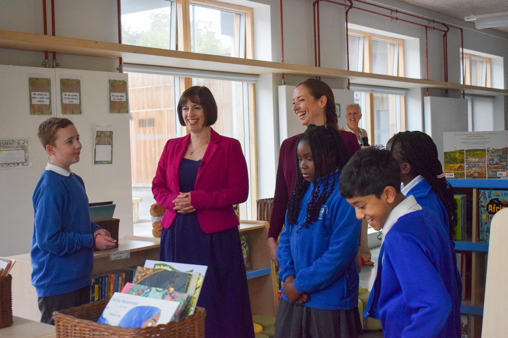 Bridget Phillipson MP (pink Jacket) With Catherine Atkinson MP And Pupils At St Mary's (2)