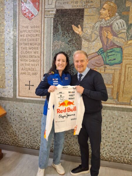 Former pupil and F1 academy driver inspires students