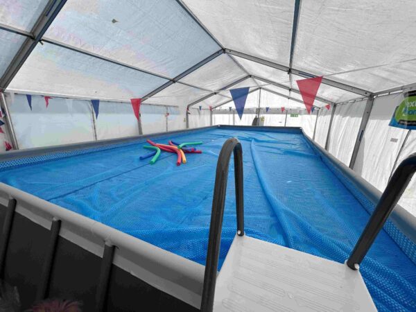 Pupils make a splash in pop-up swimming pool